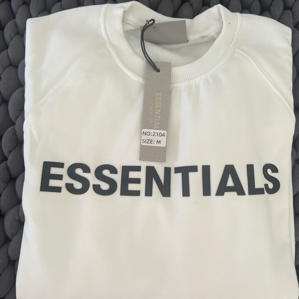 Essentials White Sweatshirt